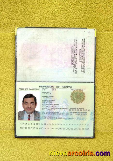 Kenya passport (2011-2019) photolook